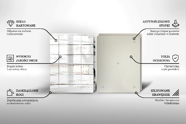 Copri piano cottura in vetro Vecchie tavole e foglie