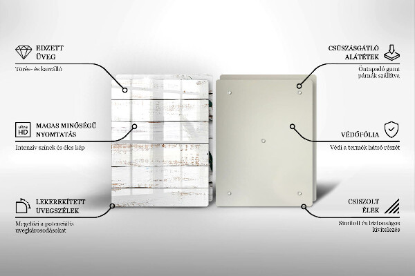 Copri piano cottura in vetro Vecchie tavole e foglie