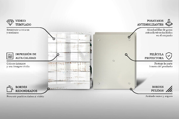 Copri piano cottura in vetro Vecchie tavole e foglie