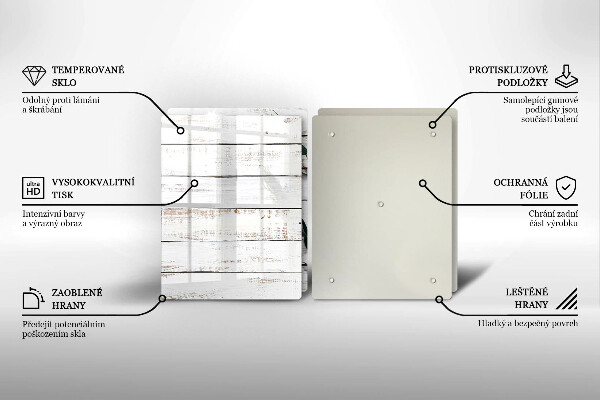 Copri piano cottura in vetro Vecchie tavole e foglie