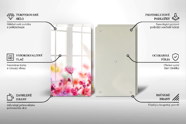 Copri piano cottura in vetro Prato fiorito