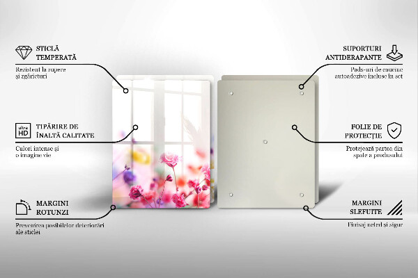 Copri piano cottura in vetro Prato fiorito