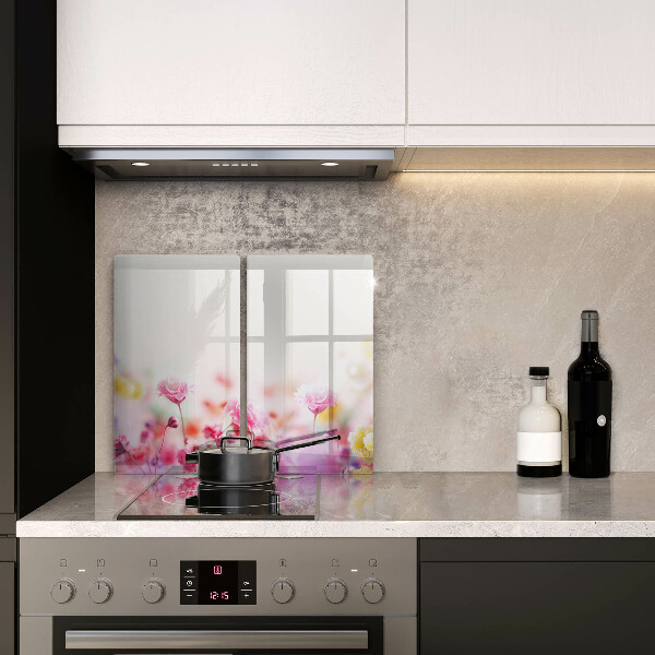 Copri piano cottura in vetro Prato fiorito