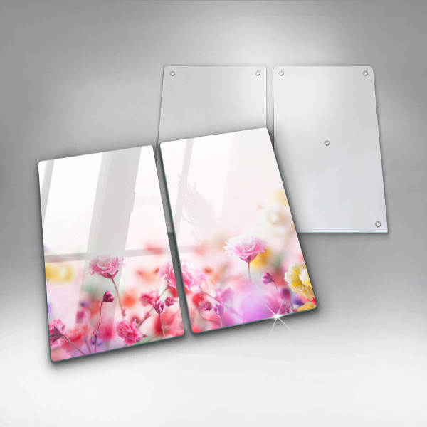 Copri piano cottura in vetro Prato fiorito