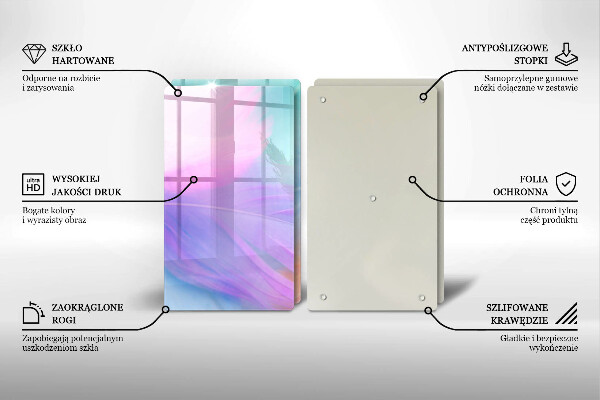 Copri piano cottura in vetro Piume pastello