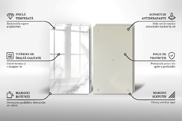 Copri piano cottura in vetro Marmo moderno