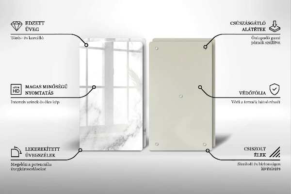 Copri piano cottura in vetro Marmo moderno