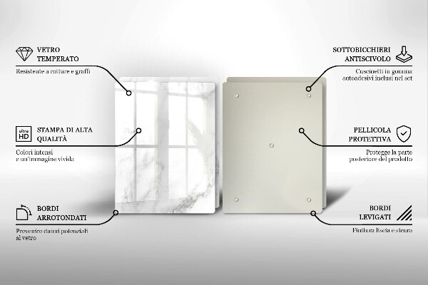 Copri piano cottura in vetro Marmo moderno