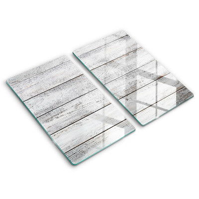 Copri piano cottura in vetro Tavole di legno luminose