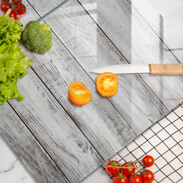 Copri piano cottura in vetro Tavole di legno luminose