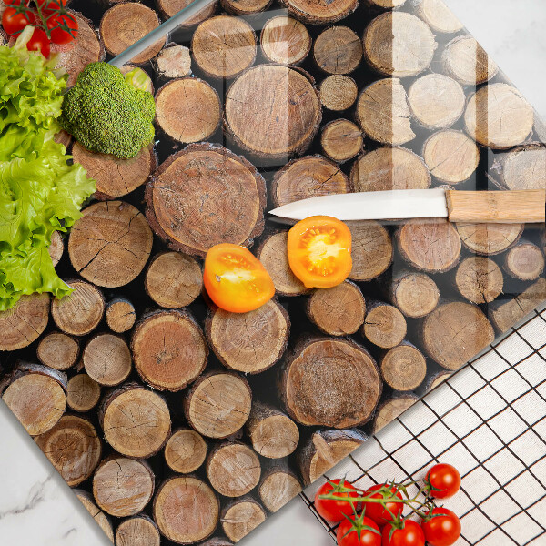 Copri piano cottura in vetro Tronchi d'albero