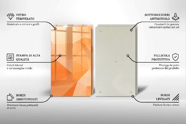 Copri piano cottura in vetro Sfondo geometrico