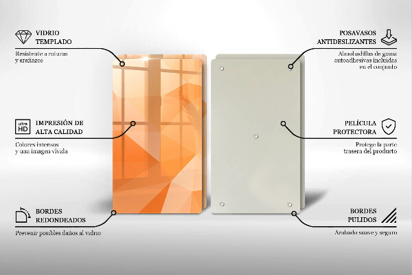 Copri piano cottura in vetro Sfondo geometrico