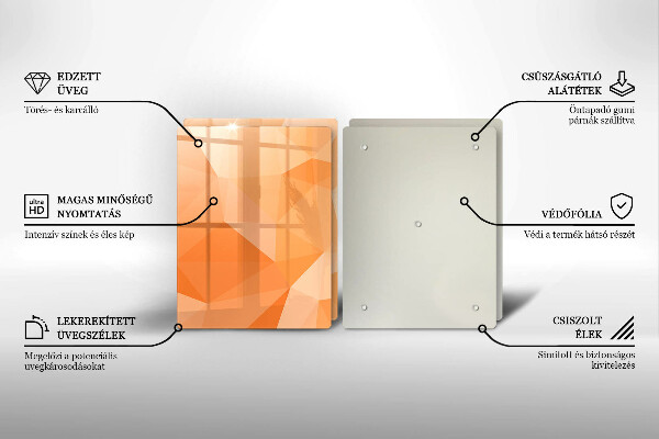 Copri piano cottura in vetro Sfondo geometrico