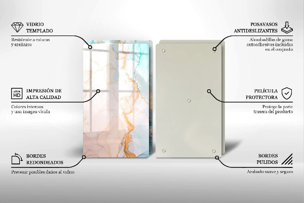 Copri piano cottura in vetro Astrazione del marmo