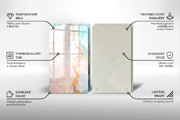 Copri piano cottura in vetro Astrazione del marmo