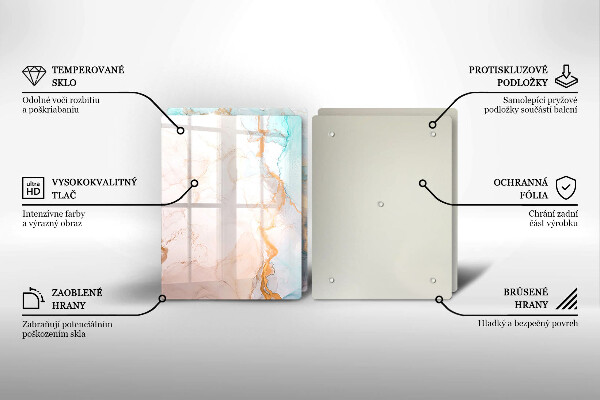 Copri piano cottura in vetro Astrazione del marmo