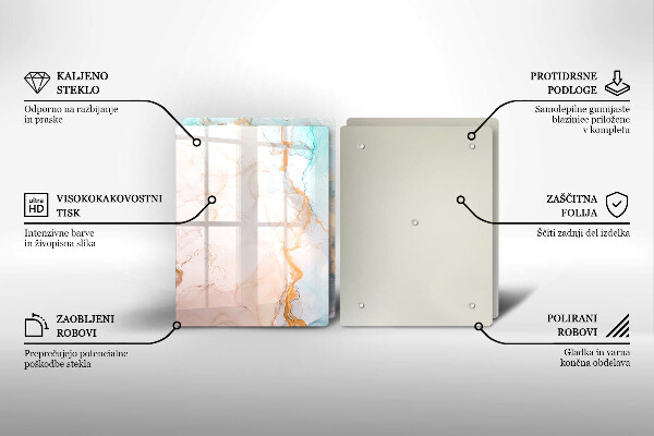Copri piano cottura in vetro Astrazione del marmo