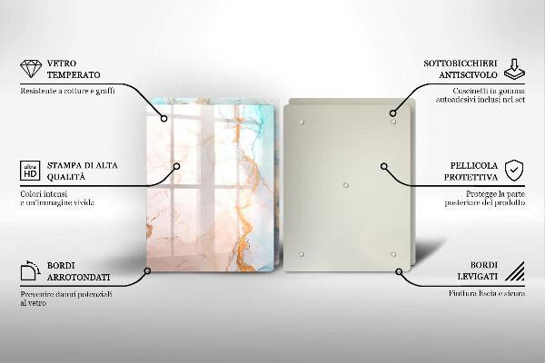 Copri piano cottura in vetro Astrazione del marmo