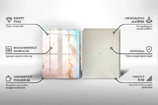 Copri piano cottura in vetro Astrazione del marmo