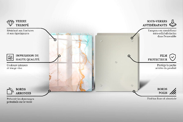 Copri piano cottura in vetro Astrazione del marmo