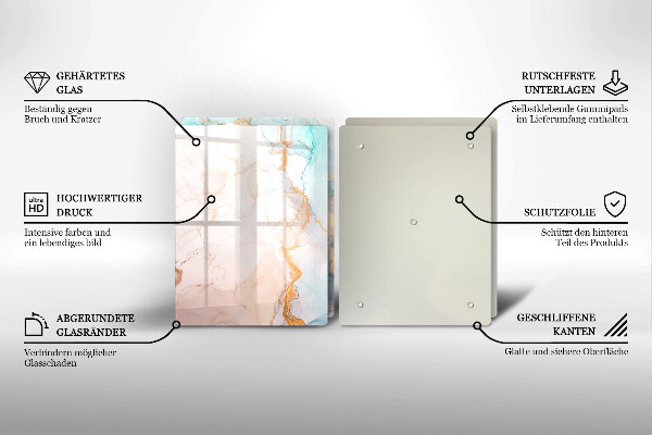 Copri piano cottura in vetro Astrazione del marmo