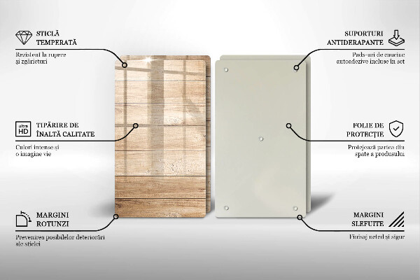 Copri piano cottura in vetro Tavole di legno