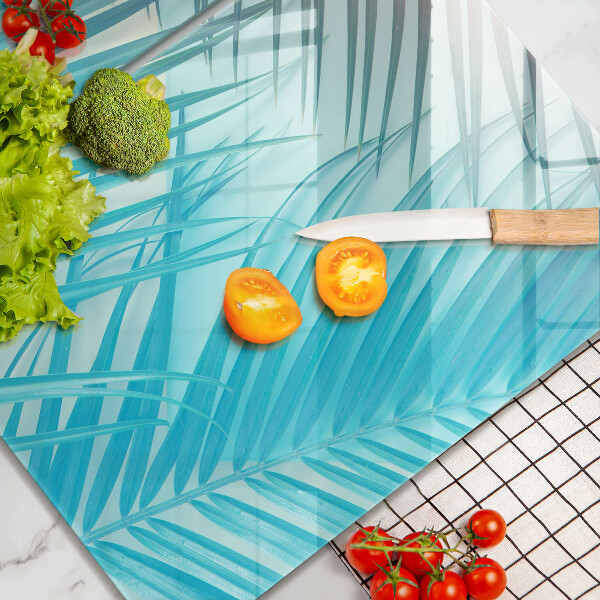 Copri piano cottura in vetro Foglie pastello