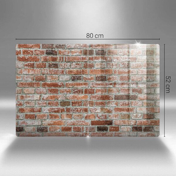 Copri piano cottura in vetro Vecchio muro di mattoni