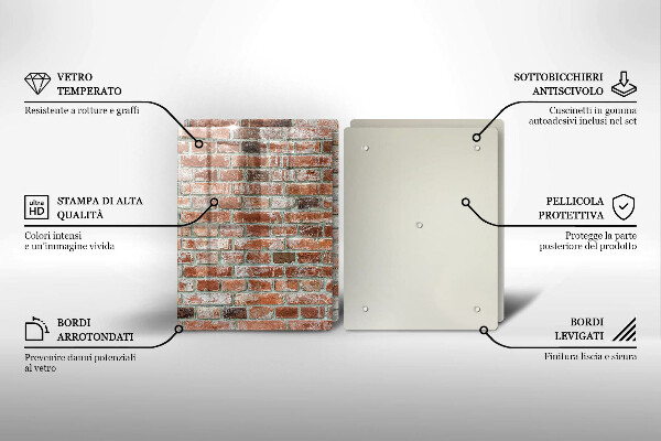 Copri piano cottura in vetro Vecchio muro di mattoni