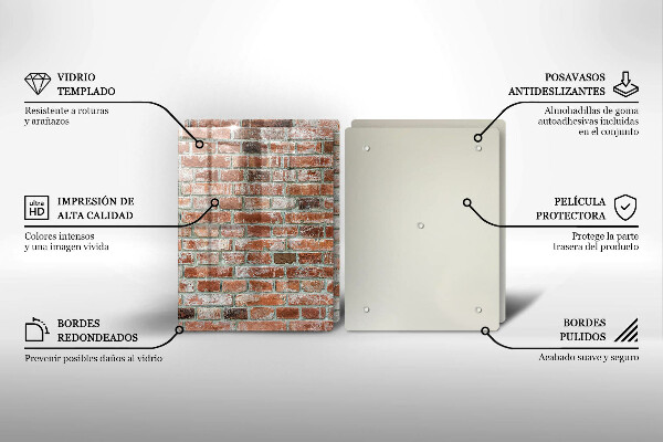 Copri piano cottura in vetro Vecchio muro di mattoni