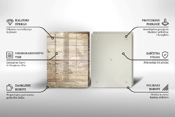 Copri piano cottura in vetro Tavole di legno