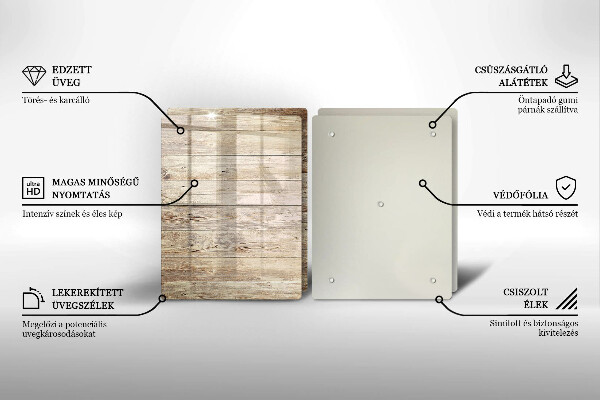 Copri piano cottura in vetro Tavole di legno