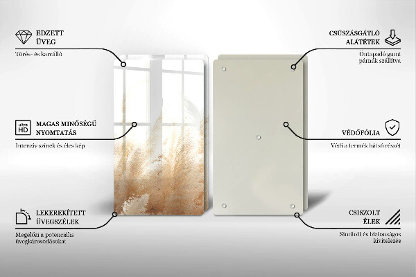 Copri piano cottura in vetro Erba della pampa