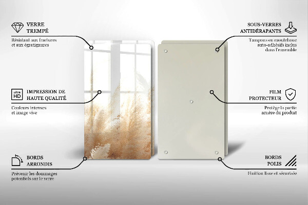 Copri piano cottura in vetro Erba della pampa