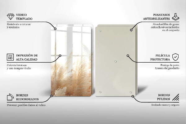 Copri piano cottura in vetro Erba della pampa