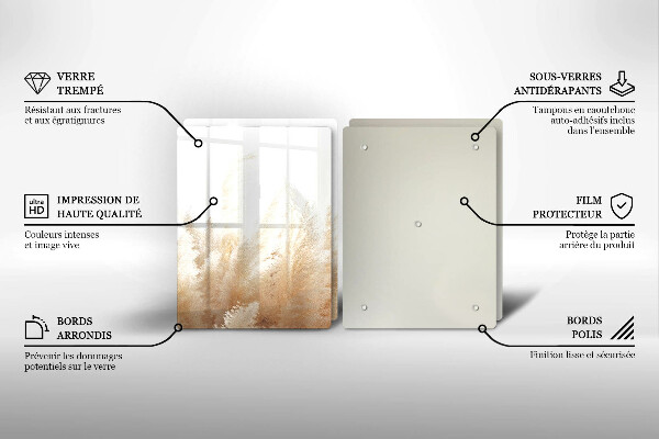 Copri piano cottura in vetro Erba della pampa