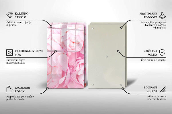 Copertura piano cottura Peonie delicate