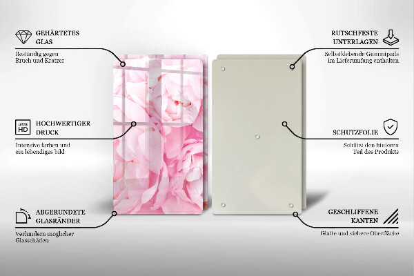 Copertura piano cottura Peonie delicate