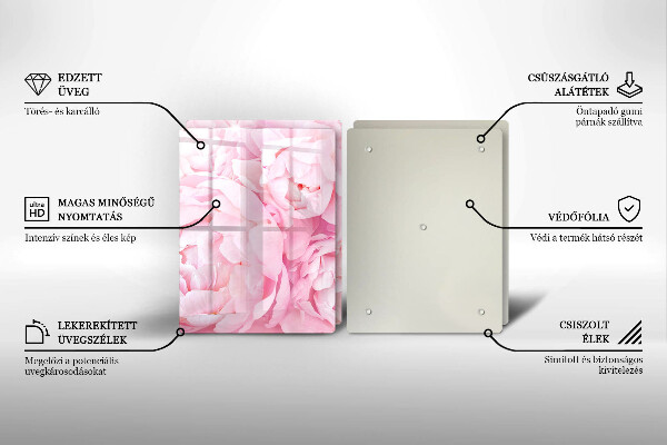 Copertura piano cottura Peonie delicate