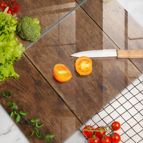 Copri piano cottura in vetro Tavole e foglie di legno