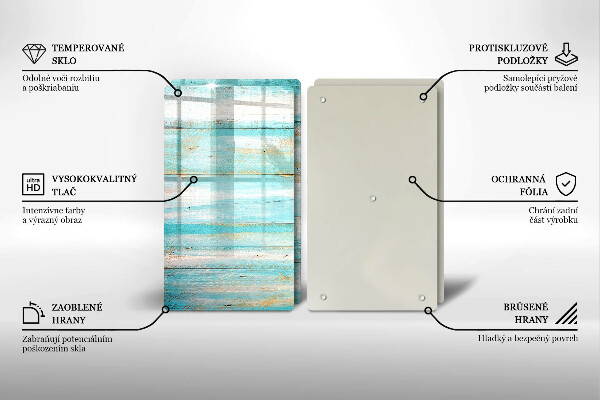 Copri piano cottura in vetro Tavole in legno d'epoca