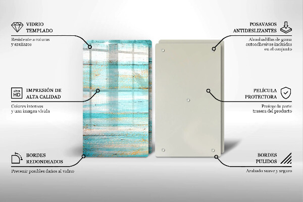 Copri piano cottura in vetro Tavole in legno d'epoca