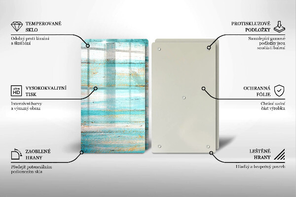 Copri piano cottura in vetro Tavole in legno d'epoca