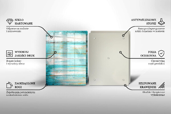 Copri piano cottura in vetro Tavole in legno d'epoca