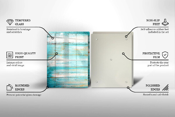 Copri piano cottura in vetro Tavole in legno d'epoca