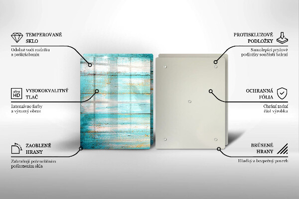 Copri piano cottura in vetro Tavole in legno d'epoca