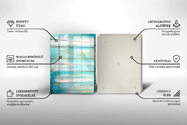 Copri piano cottura in vetro Tavole in legno d'epoca
