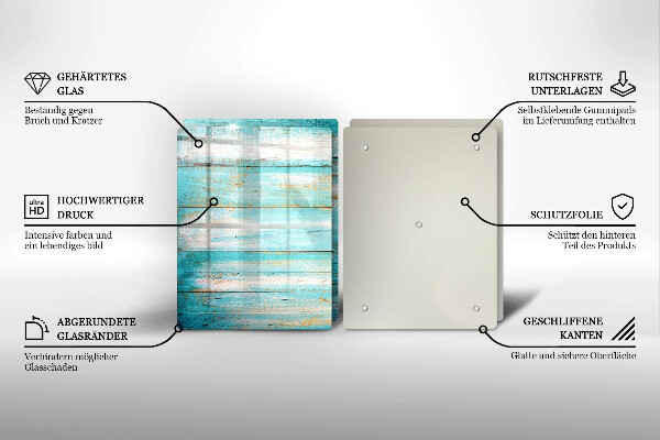 Copri piano cottura in vetro Tavole in legno d'epoca