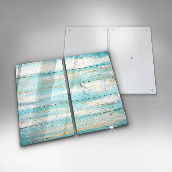 Copri piano cottura in vetro Tavole in legno d'epoca